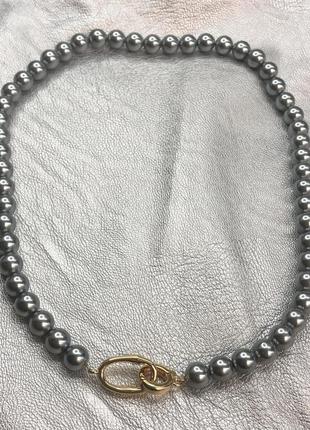 Подвеска с серым жемчугом.2 фото