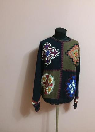 Новый итальянский свитер из 70% шерсти и 30% вискозы р-р 52-54.