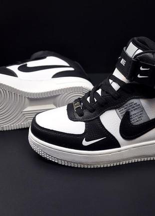 Подростковые зимние кожаные кроссовки cheap nike roshe run oreo shoes for girls boys high унисекс4 фото