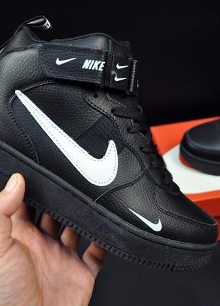 Подростковые зимние кожаные кроссовки cheap nike roshe run oreo shoes for girls boys high унисекс6 фото