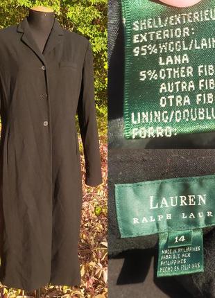 Плащ пальто тонкое шерсть ralph lauren