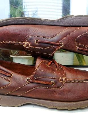 Очень мягкие и легкие кожаные топсайдеры  "clarks", active air. оригинал 42 р3 фото
