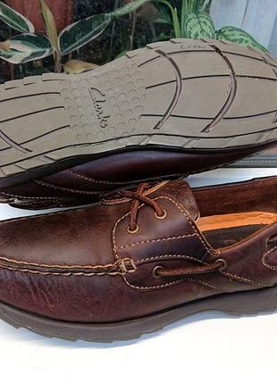 Очень мягкие и легкие кожаные топсайдеры  "clarks", active air. оригинал 42 р2 фото