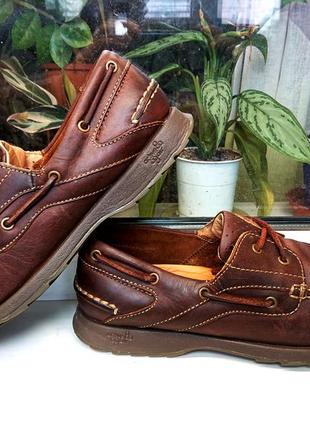 Очень мягкие и легкие кожаные топсайдеры  "clarks", active air. оригинал 42 р