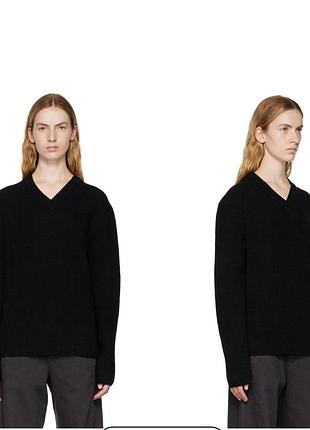 Кашемировый свитер с v-образным вырезом m&s collezione с мужского плеча оверсайз 100% кашемир