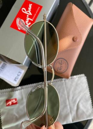 Почти новые очки солнцезащитные очки ray-ban rb3547 91984e 51 green, в сребре