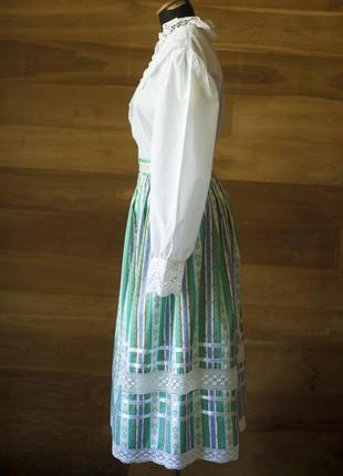 Винтажная зеленая австрийская юбка женская миди egger, размер m, l5 фото