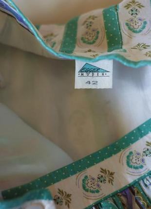 Винтажная зеленая австрийская юбка женская миди egger, размер m, l9 фото