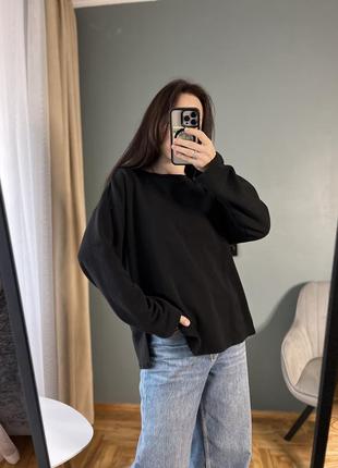 Чорна кофта реглан h&m
