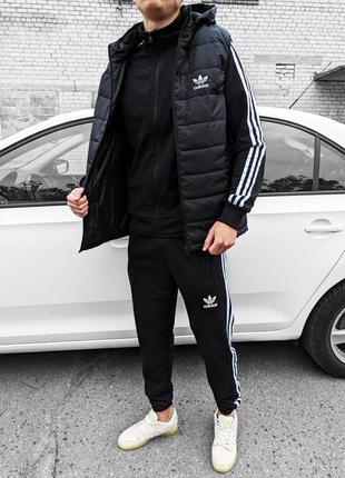 Комплект adidas. спортивный костюм + жилетка adidas (носочки в подарок