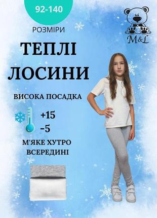 Теплі лосини, легінси на хутрі (на флісі)