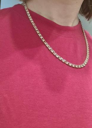 Серебряная цепь с фианитами