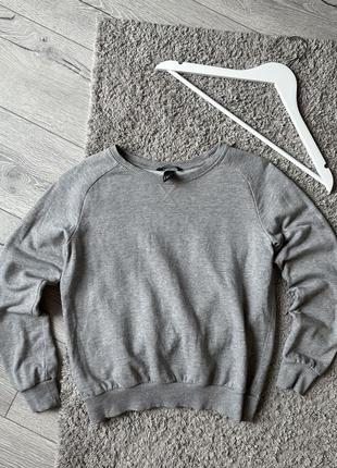 Женский свитшот h&m серая толстовка кофта на осень