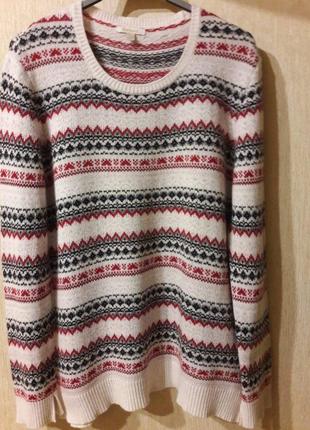 Светр джемпер жакард вовна+кашемір+віскоза 1-3хл