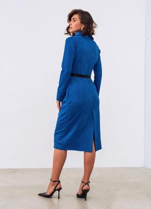 Платье-футляр из замши