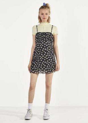 Сукня  bershka , плаття молодіжне , сукня з квітковим принтом