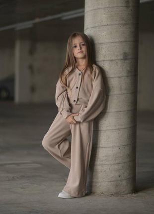 Костюм штаны палаццо и бомбер ангора 122-140 р-р