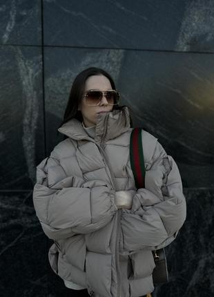 Куртка пуховик в стилі ботега