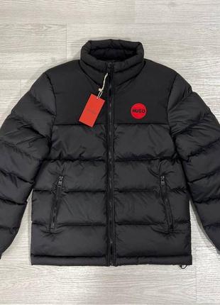 Брендовая мужская куртка hugo boss в черном цвете