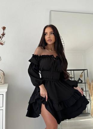 Сукня в стилі міні з воланами❤️