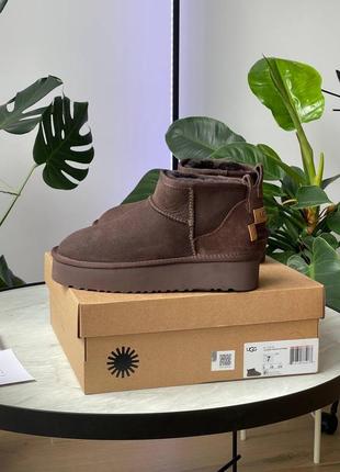 Уггі ugg ultra mini platform chocolate