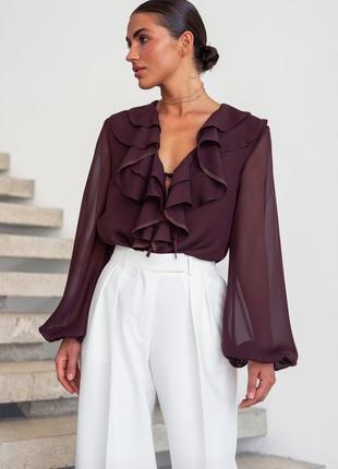 Элегантная блузка из шифона