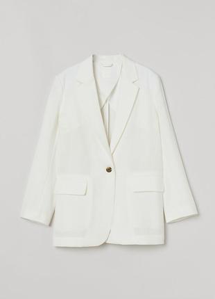 Білий жакет h&m  xl