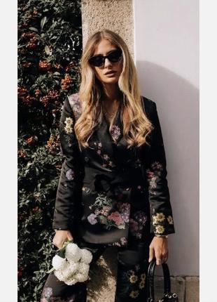 Erdem x hm жакардовий жакет в вишиті квіти