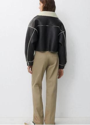Дублянка pull&bear курточка авіатор дубленка пулл беар пул бир жакет5 фото