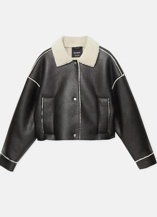 Дублянка pull&bear курточка авіатор дубленка пулл беар пул бир жакет8 фото