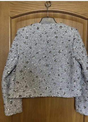 Zara новий шикарний укорочений ефектний жакет 44 р5 фото