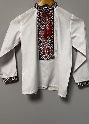 Вишиванка біла на хлопчика 122-128 см