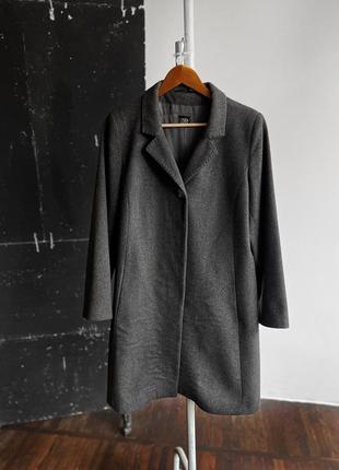 Cinzia rocca womens premium dark gray virgin wool pea coat jacket женское, премиальное, шерстяное пальто