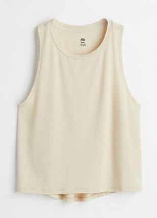 Спортивная майка h&m sport 165/88 cm,s светло -бежевого цвета