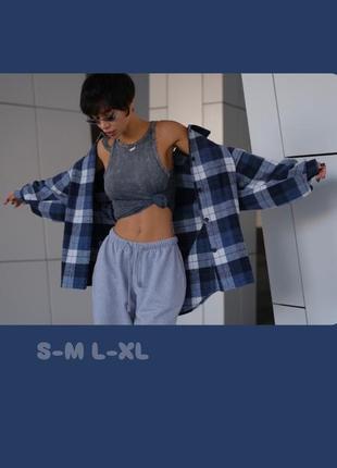 Тепла картата сорочка у клітинку байка з шерстю вовною подовжена під zara mango оверсайз об’ємна