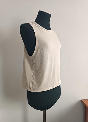 Спортивная майка стрінг h&m sport 165/88 cm,s светло -бежевого цвета5 фото
