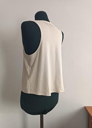 Спортивная майка стрінг h&m sport 165/88 cm,s светло -бежевого цвета9 фото