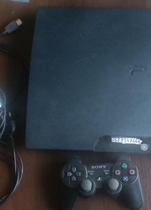Playstation 3 slim 250b + 1 джойстик полный комплект +35 игр игровая приставка ps3 плейстейшн