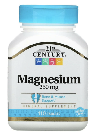 21st century (сша) magnesium oxide магній, 250 мг, 110 таблеток