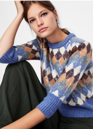 Светр zara с пайетками s limited edition
