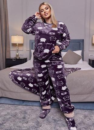 Піжама махрова з принтом
(unisex / family look)2 фото