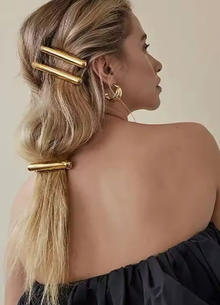Заколка гладкая тренд в стиле zara