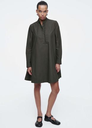 Хлопковое платье-мини cos 1246773001