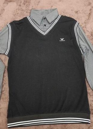 Рубашка+желетка