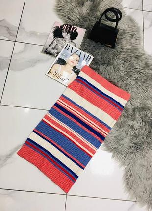Коралловая трикотажная юбка миди в рубчик от h&m м