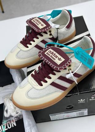 Кроссовки кеды адидас adidas wales bonner x samba pony cream white8 фото