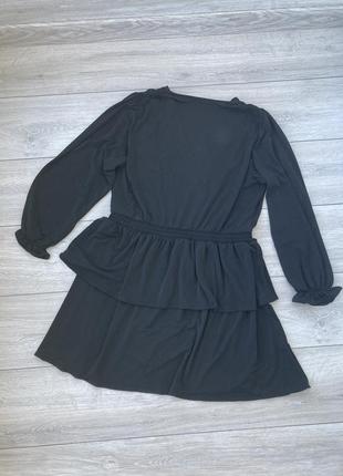 Гарна чорна сукня з резинкою на талії, хл7 фото