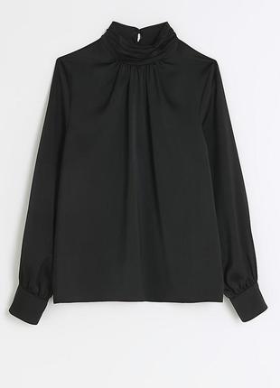 Готична блуза атлас стойка5 фото