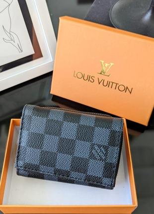 Гаманець louis vuitton міні конверт чорна клітка1 фото