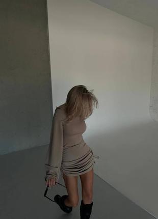 Платье длинные рукава клеш трапеция по фигуре прямая облегающая стяжки клеш прямое...